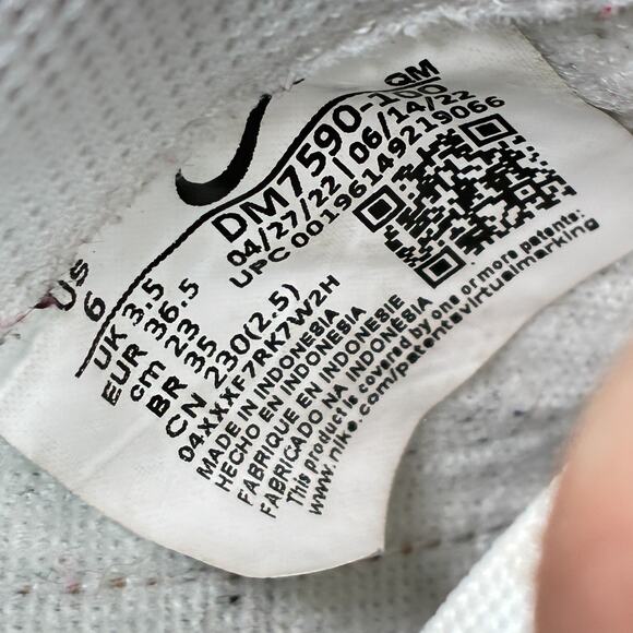 Nike Court Legacy Lift White Black Lace Up Sneakers DM7590-100 Women's Size 6 - Picture 9 of 10